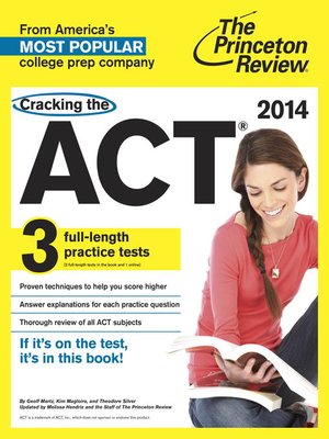 cover image of Cracking the ACT with 3 Practice Tests, 2014 Edition
